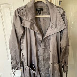 INC International Concepts Gray Trenchcoat Women’s Size M